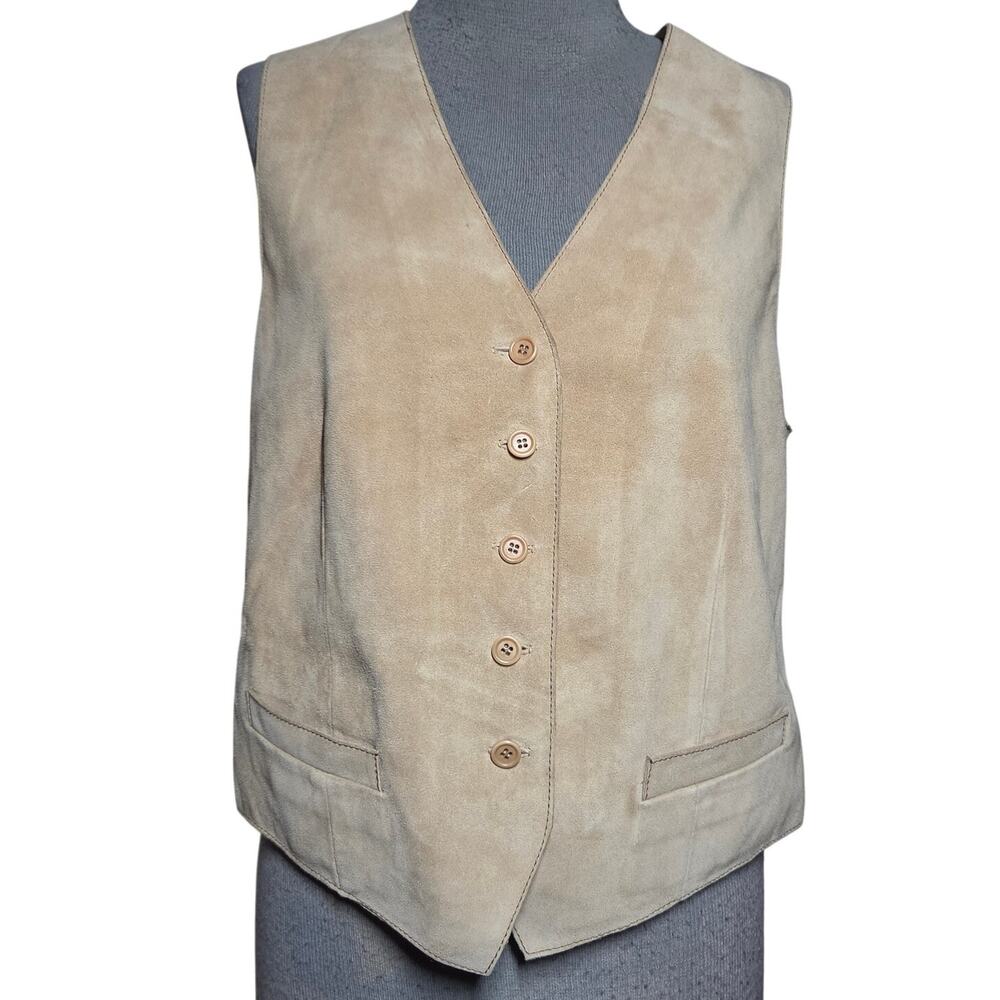 Tan Leather Vest Size 10